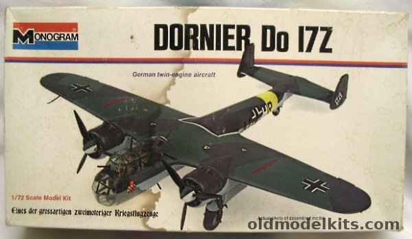 Monogram 1/72 Dornier Do-17Z 'White Box' Issue, 6842 plastic model kit